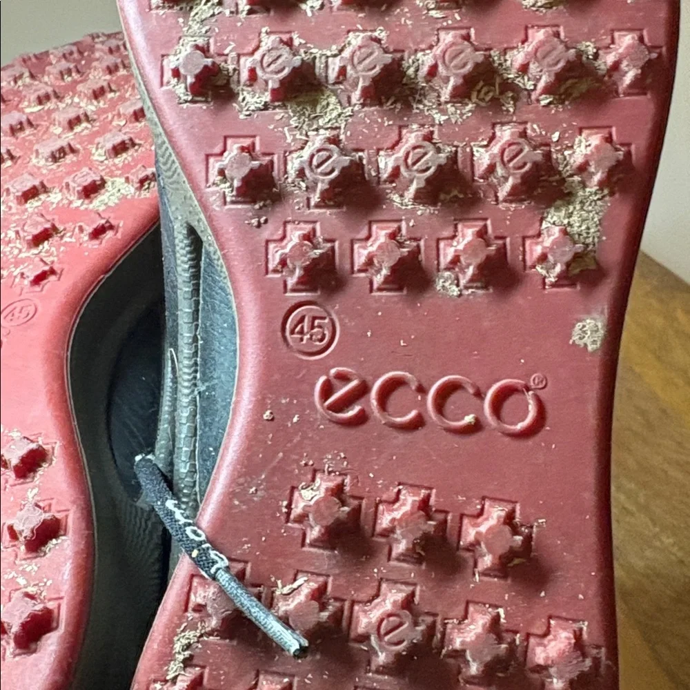 Ecco Black Leather Sneakers Size 45